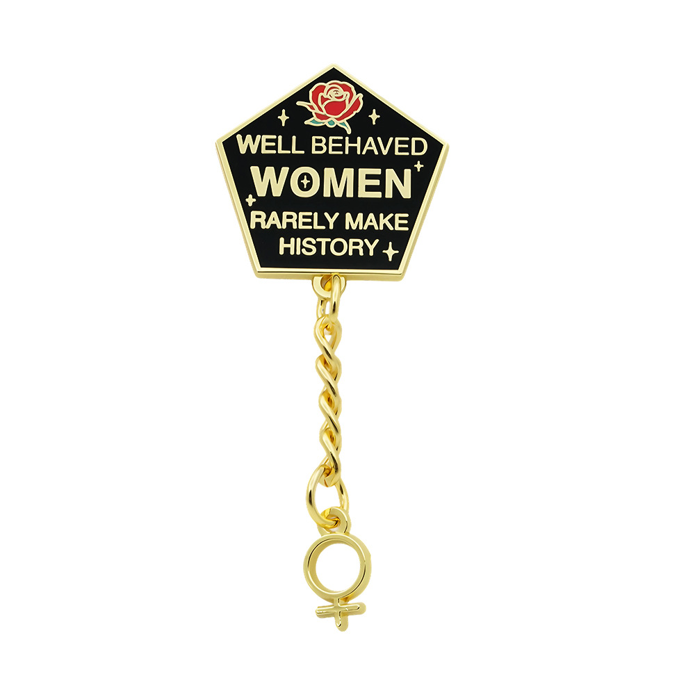 Jewelry Making History - 1 pièce Épinglette en émail féministe