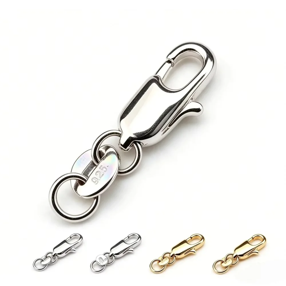 Lobster Clasp Silver - 20PCS Fermoirs mousquetons universels en cuivre