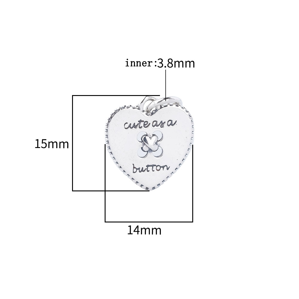 Pendentif Breloque Cœur en Arg - Jewelry Making In La avis et prix