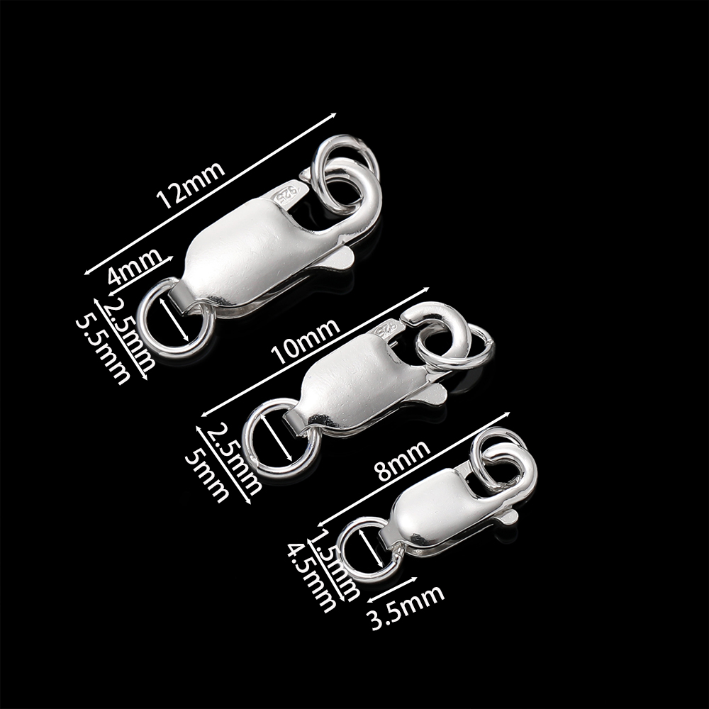 Lot de 2 fermoirs mousquetons  - Lobster Clasp Silver avis et prix